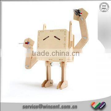 Painting DIY Creative Natural Wooden Robot Tissue Box