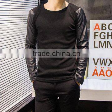 leathe sleave t-shirts/full fitted t-shirts/latest model t-shirts