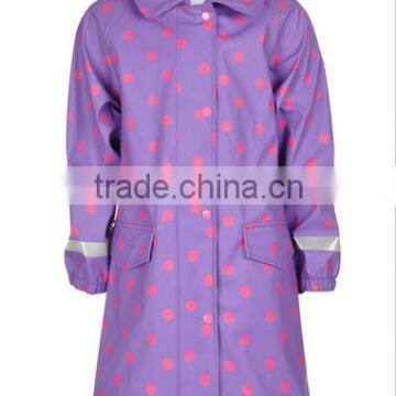 pvc kids rainwear with logo