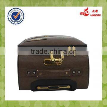 Dark Brown Ladies Fashion Handbag And Brand Names Trolley Bag photo-5