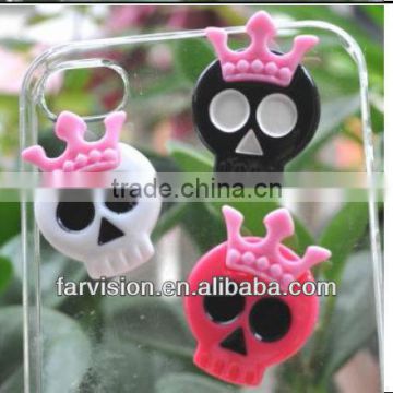 high quality flatback kawaii resin skull cabochon for phone decoration