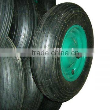 wheelbarrow pneumatic rubber wheel with axle PR1631