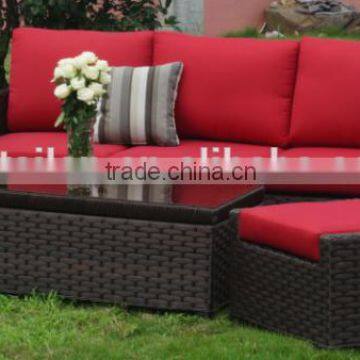 Luxury rattan garden furniture Chinese outdoor sofa set Rattan sofa set Wicker sofa set