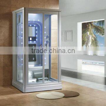 2016 clear square type LED light sauna steam room