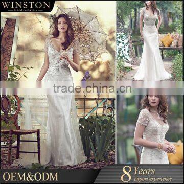 New arrival product wholesale Beautiful Fashion crochet weddingdress