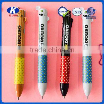 2016 Cute cartoon 2 color ballpoint pen with customized logo for growth of children                        
                                                                                Supplier's Choice