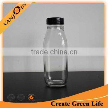 Clear Ginger Juice Glass Bottles With Plastic Cap