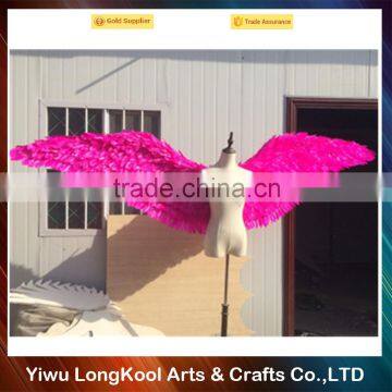 Factory wholesale pink color adult feather angel wings