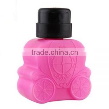 Guangzhou beautiful nail polish remover pump dispenser bottle, nail polish remover bottle, nail polish bottle caps