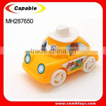 2015 new pull line cartoon car toy with ring