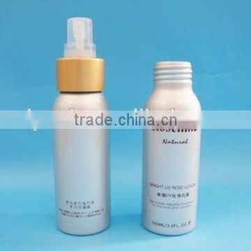 Aluminum perfuem bottle with sprayer, 250ml aluminum bottle with sprayer, for packaging