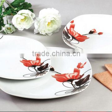 Square fine ceramic dinner sets for Peru homewares made in china