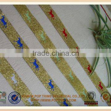 High density horse design metallic ribbon