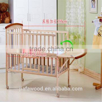 New design mulitfuntional wooden baby cot