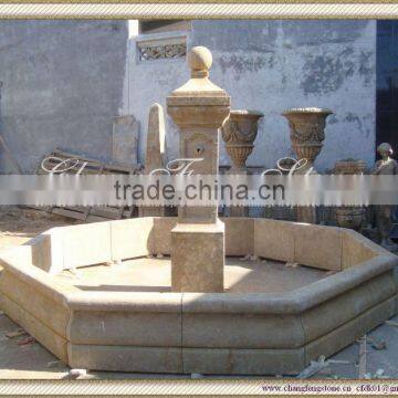 Hand Carved Antique Stone Fountain