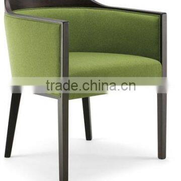 modern armchairs fabric and wooden frame for cafe use HDAC897