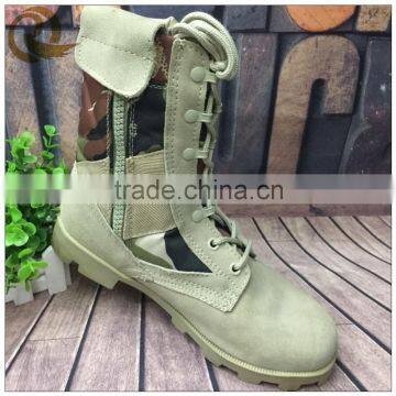 Good quality man dress leather army military desert boots waterproof