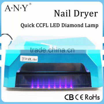 18W Nail Dryer (12WCCFL+6W Powerful LED )CCFL LED Nail Lamp Magnifying Lamp For Nail Art Led Nail Gel Polish Dryer