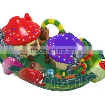 Newest design mushroom house toddler inflatable obstacle course for sale, cute inflatable playground                        
                                                Quality Choice