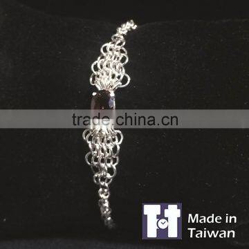 New Design Customized 925 Lace Spar Sterling Silver Bracelet Jewelry photo-2