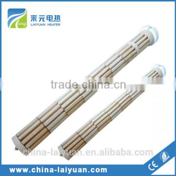 Ceramic bobbin heating electric radiant tube