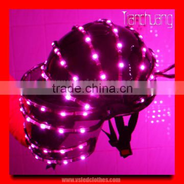 Full color Led helmet/led welding helmet for stage show/light up led helmet OEM