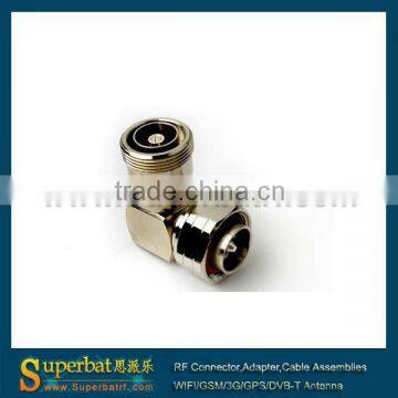 7/16 Din adapter Plug to Jack right angle adapter flange