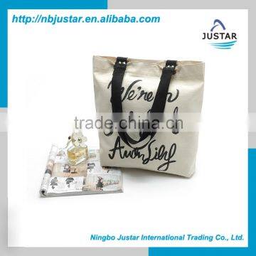 Hot Selling Designer High Quality Eco-Friendly Cotton Canvas Shopping Bag with Custom Logo