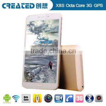 oem 8 inch MTK6592 Octa core 1GB/16GB IPS HD android good voice tablet pc X8S