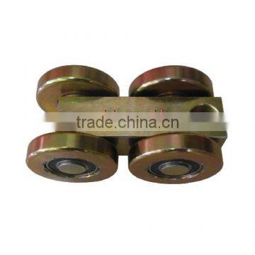 steel plate with 4 roller wheels for folding door