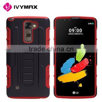 IVYMAX wholesale holster combo case with kickstand for LG stylos 2 plus/ MS550/K530