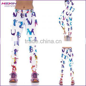 Top Quality Polyster Spandex Yoga Pants Animal Printed Wholesale Fitness Leggings