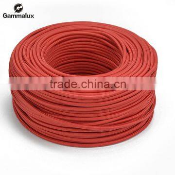 Factory Sale Popular Modern Colourful Textile Power Cord ,Light Red Fabric Power Cord Round