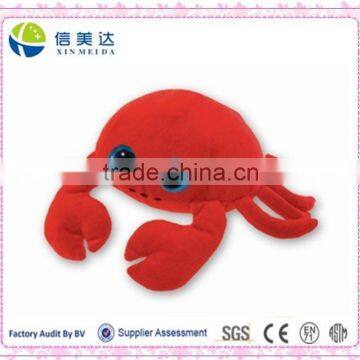 Factory Price Simple Big Eyes Red Plush Crab Stuffed Toy