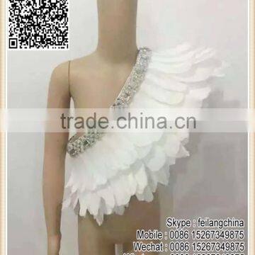 White Girl Skirt Costume Child Goose Feather Shawl Clothing                        
                                                Quality Choice