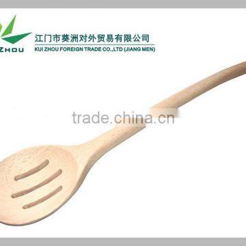 Wooden slotted spoon