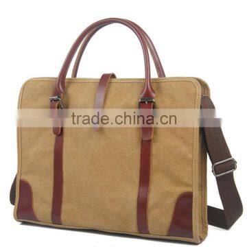 Custom vintage messager 14'' laptop men genuine leather bag