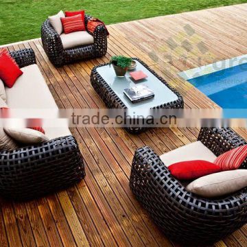 Evergreen Wicker Furniture - PE Bamboo Outdoor Rattan Sofa Set