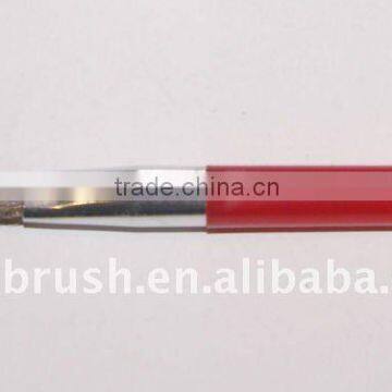 pony hair mini lip brushes,lip brushes,cosmetic lip brush,red handle
