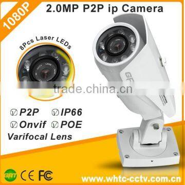 ONVIF 1080P HD illumination CMOS sensor p2p 2mp outdoor ip camera poe