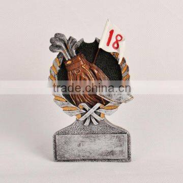 Polyresin golf sports award in souvenir