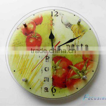 New products Home decorative Tempered Glass wall clocks