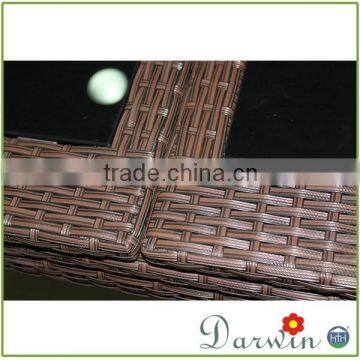 Glass Top Outdoor Rattan Extension Table photo-2