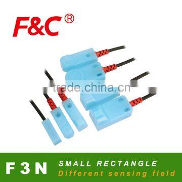 F3N Series Small Rectangle Proximity Sensors, IP 67, Dual LED, Can Be Customized 5VDC Inductance Proximity Sensor