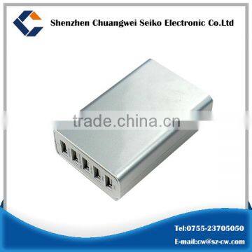 Quick Charge 2.0 40W 5 Ports USB Desktop Charging Station Wall Charger for iphone/Samsung/Xiaomi/Meizu
