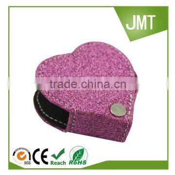 2016 New Item Heart Shape Pretty pu Leather Alarm Clock photo-2