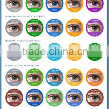 30 colors in stock korean cosmetic fresh tone color contact lenses