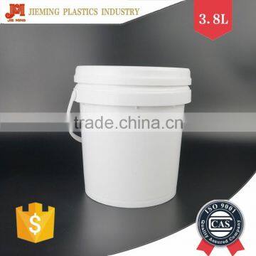 1 Gallon Plastic Pails, Small Oil Bucket, Glue Pail, Round Barrel for Paint with handles