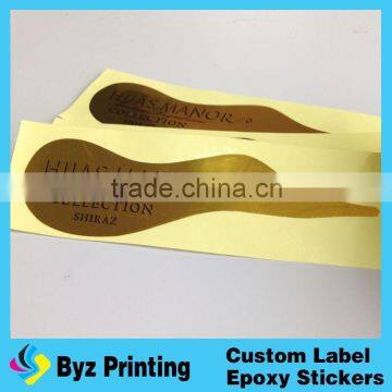 Best printing leaf shaped custom private label tea stickers