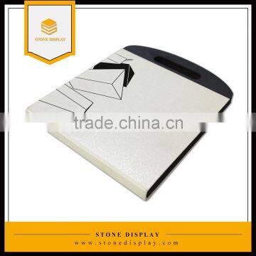 stone Sample catalogue for Granite Quartz with handle